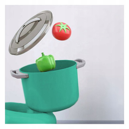 NACZYNIA GARNKI DLA DZIECI WARZYWA PATELNIA CZAJNIK ŁYŻKI DUŻY ZESTAW 32 EL