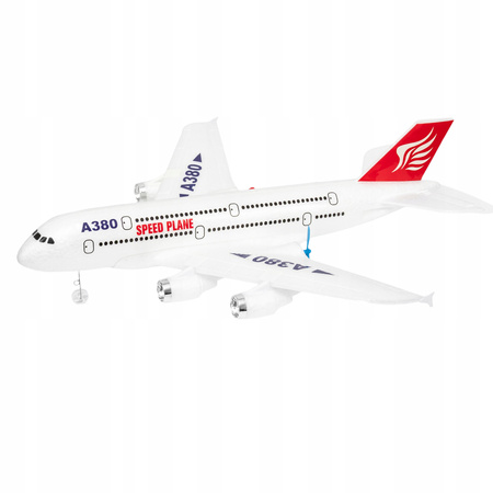 SZYBOWIEC ZDALNIE STEROWANY SAMOLOT 2 SILNIKI DIODY LED ZWINNY + PILOT