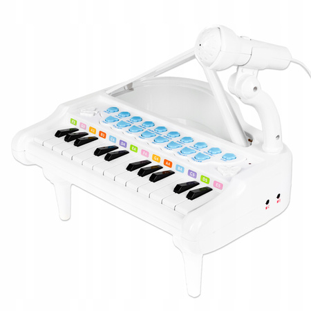 PIANINO MULTIMEDIALNE FORTEPIAN DLA DZIECI ORGANY MIKROFON KARAOKE MP3