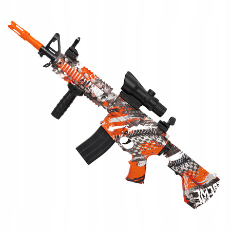 PISTOLET KARABIN AUTOMATYCZNY NA KULKI ŻELOWE ELEKTRYCZNY 2 TRYBY + OKULARY