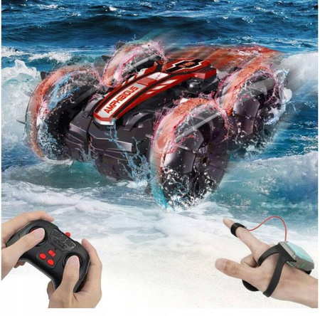 AUTO RC AMFIBIA PŁYWAJĄCY SAMOCHÓD ZDALNIE STEROWANY PILOT + OPASKA NA GEST