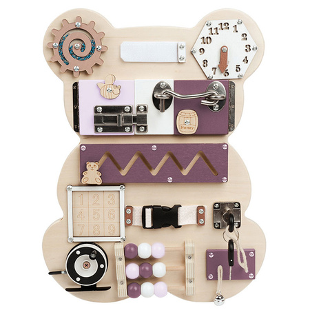 TABLICA MANIPULACYJNA SENSORYCZNA MONTESSORI BEAR