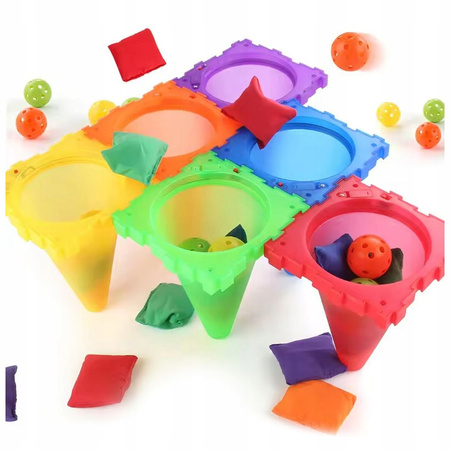 RINGO GRA ZRĘCZNOŚCIOWA DLA DZIECI RZUCANIE DO CELU PIŁECZKI WORECZKI LED