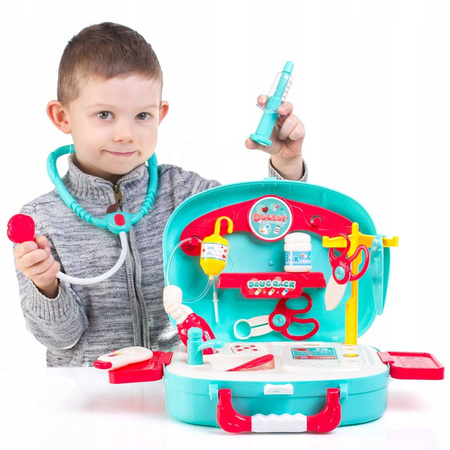 DUŻY ZESTAW MAŁEGO DOKTORA LEKARZA PLECAK WALIZKA