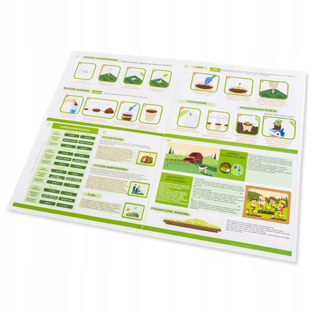 MAŁY OGRODNIK BIOLOG SZKLARNIA DLA DZIECI UPRAWA ROŚLIN MINI OGRÓDEK GRABKI