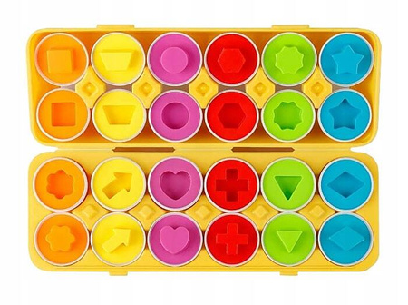 UKŁADANKA EDUKACYJNA SORTER JAJKA PUZZLE MONTESSORI ZABAWKA DLA MALUCHA