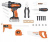 ZESTAW MAJSTERKOWICZA DLA DZIECI NARZĘDZIA WIERTARKA WALIZKA WARSZTATOWA