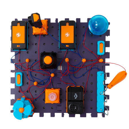 ZESTAW DOŚWIADCZALNY DLA DZIECI ELEKTRONIK MAŁY ELEKTRYK DZWONEK WIATRAK XL