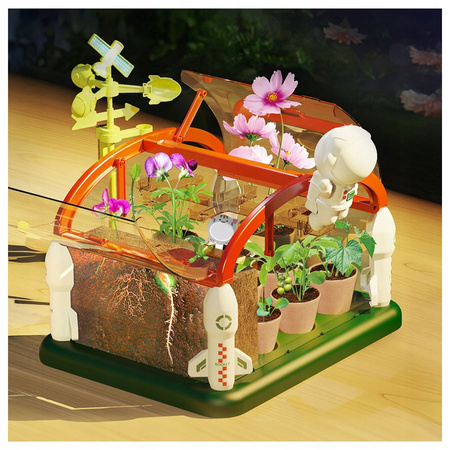 MAŁY OGRODNIK BIOLOG SZKLARNIA DLA DZIECI UPRAWA ROŚLIN MINI OGRÓDEK GRABKI