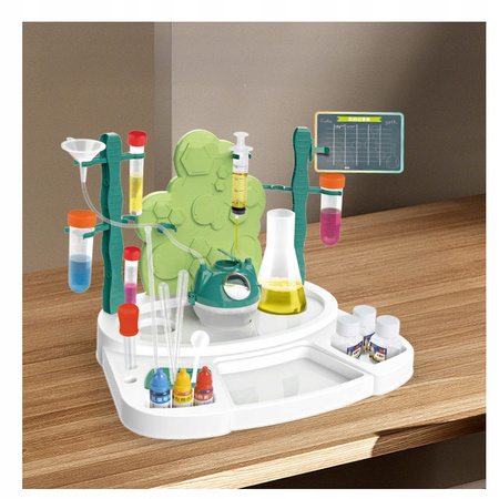 LABORATORIUM CHEMICZNE DLA DZIECI STOLIK 30 EKSPERYMENTÓW KOLOROWA PIANA