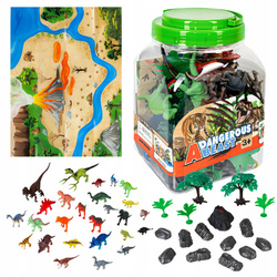 DINOZAURY DUŻY ZESTAW FIGUREK DLA DZIECI 26 GATUNKÓW + ELEMENTY OTOCZENIA!!