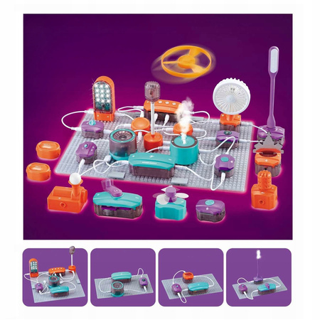 MAŁY NAUKOWIEC ELEKTRONIK ZESTAW EDUKACYJNY DLA DZIECI DŹWIĘK LED MIKROFON