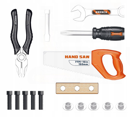 ZESTAW MAJSTERKOWICZA DLA DZIECI NARZĘDZIA WIERTARKA WALIZKA WARSZTATOWA