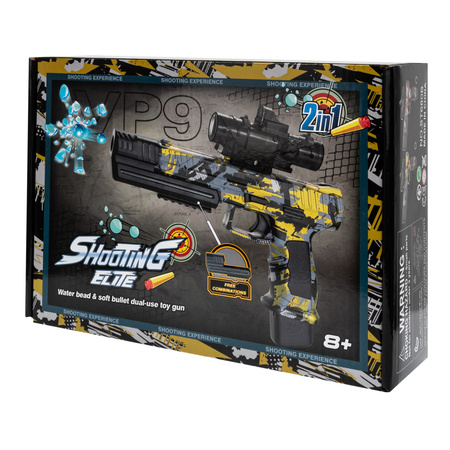 PISTOLET NA KULKI ŻELOWE DLA DZIECI AUTOMAT 2W1 NA AKUMULATOR + 500 KULEK