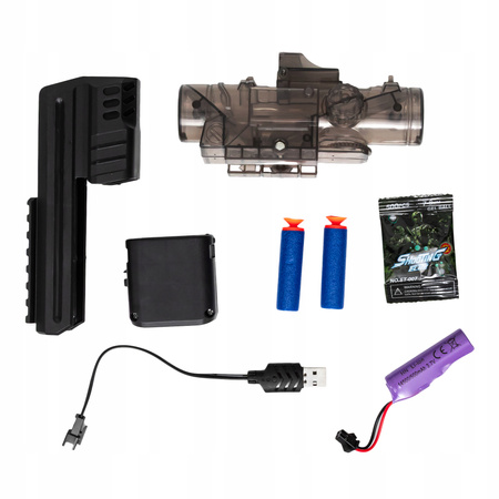 PISTOLET NA KULKI ŻELOWE DLA DZIECI AUTOMAT 2W1 NA AKUMULATOR + 500 KULEK