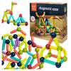 KLOCKI MAGNETYCZNE RURKI DLA DZIECI DUŻY ZESTAW EDUKACYJNY KREATYWNY 64 EL