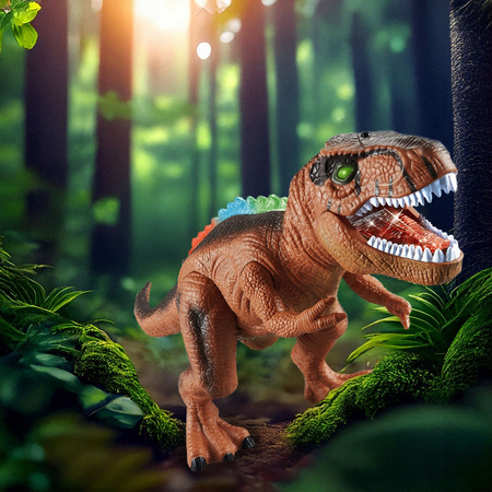 DINOZAUR DLA DZIECI ZDALNIE STEROWANY ROBOT ZABAWKA NA PILOTA CHODZI RYCZY