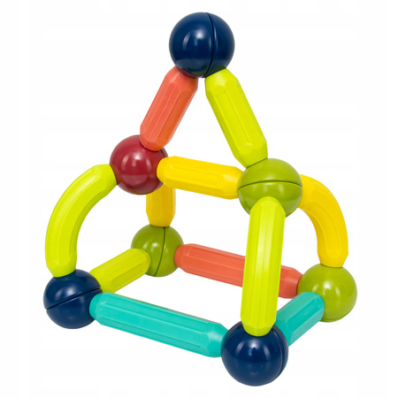 KLOCKI MAGNETYCZNE RURKI DLA DZIECI DUŻY ZESTAW EDUKACYJNY KREATYWNY 128 EL