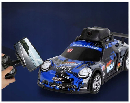 AUTO Z KAMERĄ WIFI PODGLĄD NA ŻYWO SAMOCHÓD OŚWIETLENIE LED DRIFT + PILOT