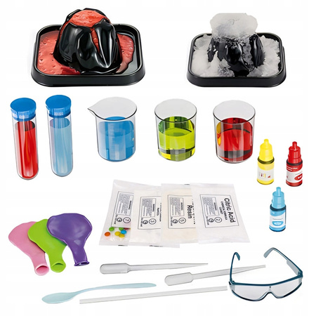 LABORATORIUM CHEMICZNE DLA DZIECI EKSPERYMENTY MAŁY CHEMIK WULKAN ŚNIEG