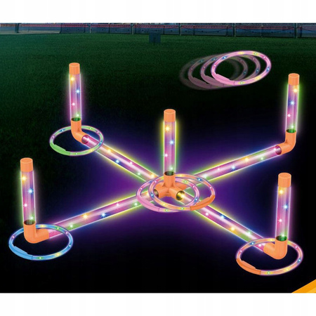 GRA ZRĘCZNOŚCIOWA RINGO DLA DZIECI TRAF DO CELU PODŚWIETLENIE LED OBRĘCZE