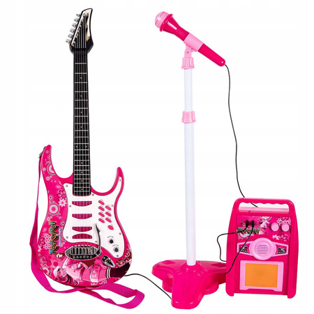 GITARA ELEKTRYCZNA MIKROFON KARAOKE DLA DZIECI