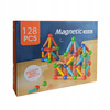 KLOCKI MAGNETYCZNE RURKI DLA DZIECI DUŻY ZESTAW EDUKACYJNY KREATYWNY 128 EL