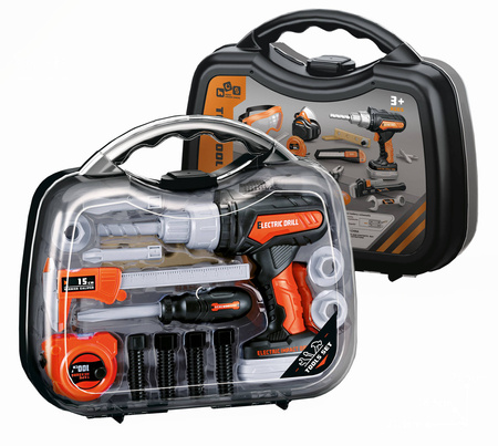 ZESTAW MAJSTERKOWICZA DLA DZIECI NARZĘDZIA WIERTARKA WALIZKA WARSZTATOWA