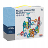 TOR MAGNETYCZNY DLA DZIECI TOR KULKOWY KLOCKI EDUKACYJNE PANELE ZESTAW 74EL