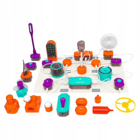 MAŁY NAUKOWIEC ELEKTRONIK ZESTAW EDUKACYJNY DLA DZIECI DŹWIĘK LED MIKROFON