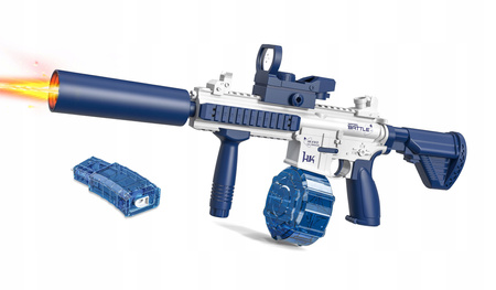 KARABIN NA WODĘ AUTOMATYCZNY PISTOLET DLA DZIECI SIKAWKA 2 MAGAZYNKI LED