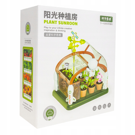 MAŁY OGRODNIK BIOLOG SZKLARNIA DLA DZIECI UPRAWA ROŚLIN MINI OGRÓDEK GRABKI