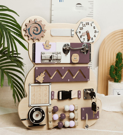 TABLICA MANIPULACYJNA SENSORYCZNA MONTESSORI BEAR