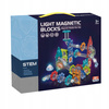 KLOCKI MAGNETYCZNE DLA DZIECI ŚWIECĄCY TOR KULKOWY KONSTRUKCYJNY ZESTAW LED