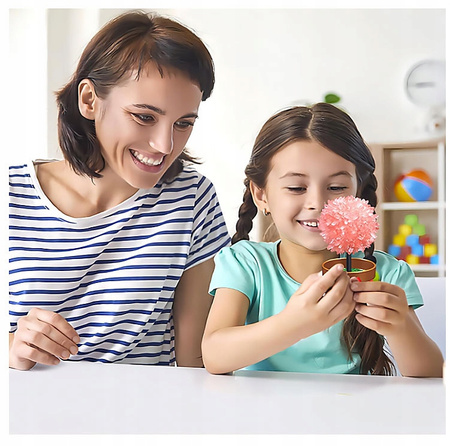 HODOWLA KRYSZTAŁÓW KWIATY ZABAWKA EDUKACYJNA DLA DZIECI KRYSZTAŁ KWIATKI