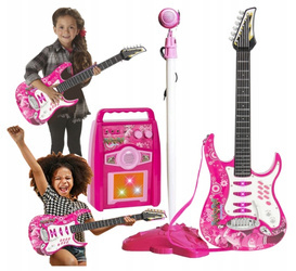 GITARA ELEKTRYCZNA MIKROFON KARAOKE DLA DZIECI