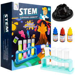 LABOLATORIUM ZABAWKA EDUKACYJNA ZESTAW CHEMIKA WULKAN 14 EKSPERYMENTÓW