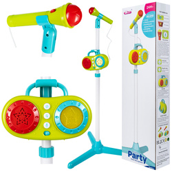 MIKROFON KARAOKE WZMACNIACZ FUNKCJA NAGRYWANIA OŚWIETLENIE LED