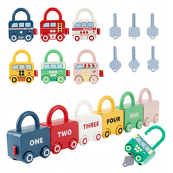 MONTESSORI GRA EDUKACYJNA SENSORYCZNA KŁÓDKI Z KLUCZYKAMI DLA DZIECI 6 szt.