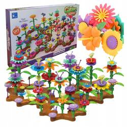 KLOCKI KONSTRUKCYJNE DLA DZIECI OGRÓD KREATYWNY KWIATY UKŁADANKA 272el DIY