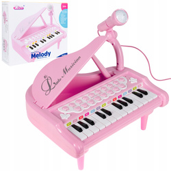 MULTIMEDIALNE PIANINO FORTEPIAN DLA DZIECI 24 KLAWISZE MIKROFON KARAOKE