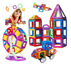 KLOCKI MAGNETYCZNE PANELE NEODYMOWE 128 EL ZESTAW