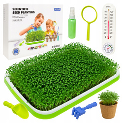 KIEŁKOWNICA MINI OGRÓD DLA DZIECI UPRAWA ROŚLIN TERMOMETR + AKCESORIA