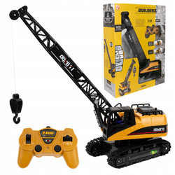 DŹWIG ZDALNIE STEROWANY DLA DZIECI RC ŻURAW GĄSIENICE ŚWIATŁO DŹWIĘK HAK