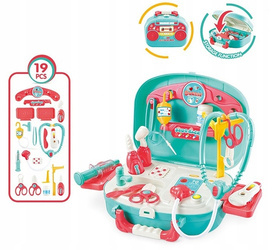 DUŻY ZESTAW MAŁEGO DOKTORA LEKARZA PLECAK WALIZKA