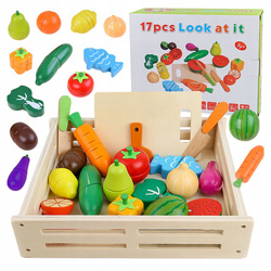 KLOCKI MAGNETYCZNE DREWNIANE OWOCE WARZYWA KLOCKI DUŻY ZESTAW MONTESSORI