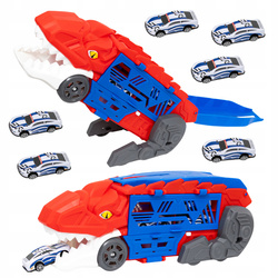 DINOZAUR WYRZUTNIA AUTEK ZJEŻDŻALNIA CIĘŻARÓWKA DLA DZIECI TOR + RESORAKI