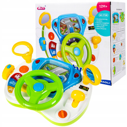 INTERAKTYWNA KIEROWNICA EDUKACYJNA SYMULATOR JAZDY KLAKSON ŚWIATŁA MIKROFON