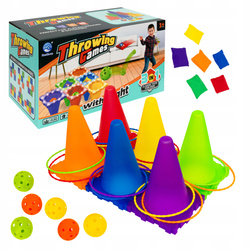 RINGO GRA ZRĘCZNOŚCIOWA DLA DZIECI RZUCANIE DO CELU PIŁECZKI WORECZKI LED