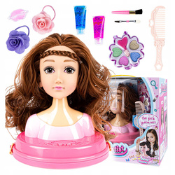 GŁOWA DO STYLIZACJI CZESANIA MAKIJAŻU + AKCESORIA